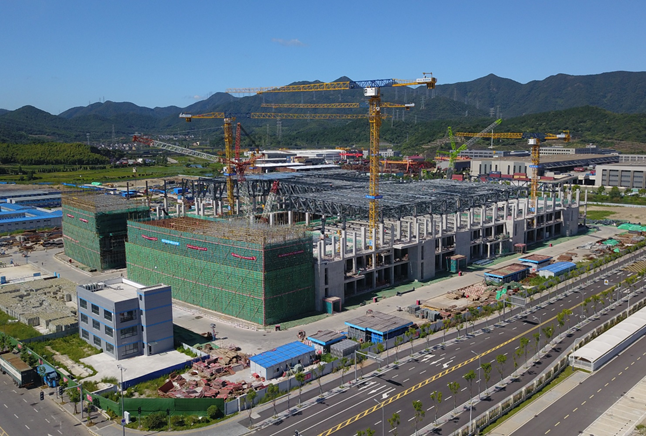 荣芯半导体宁波厂房现场施工 荣芯半导体宁波厂房现场施工